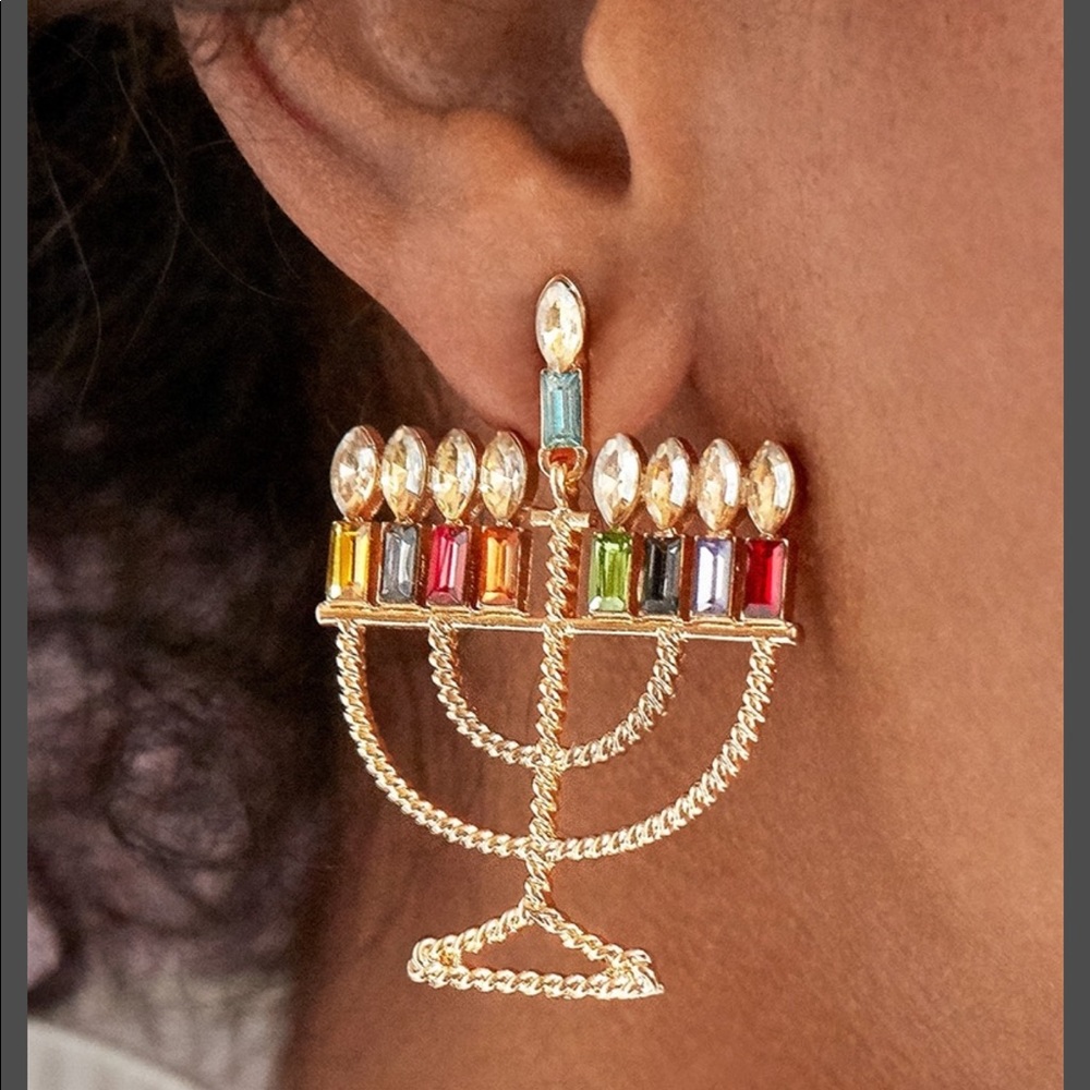 BAUBLEBAR MENORAH HOLIDAY EARRINGS NWOT